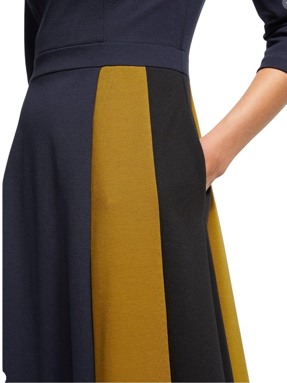 Boden “Claudia” Ponte Colorblock Midi Dress NWT - Picture 4 of 15